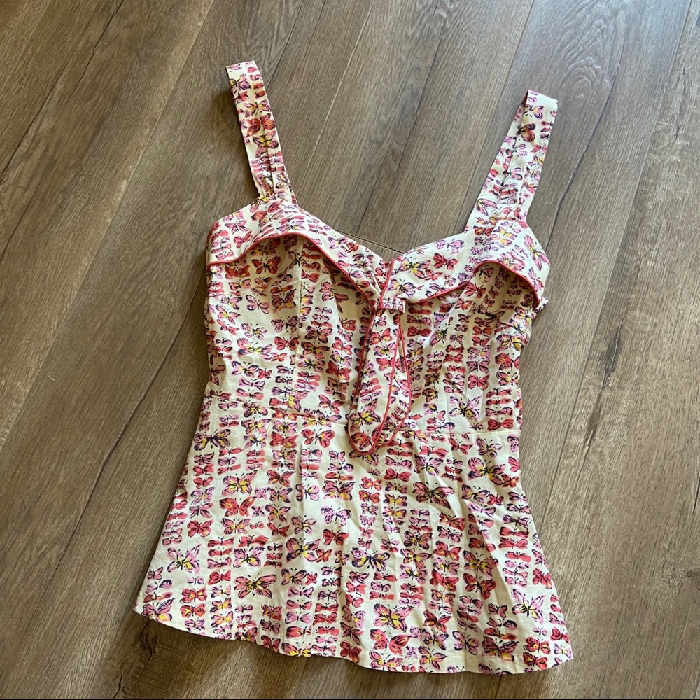Anthropologie Girls From Savory Butterfly Top